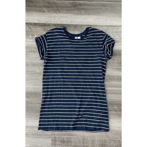 Divided H&M Blue Striped Mini Dress XS Short Sleeve K6